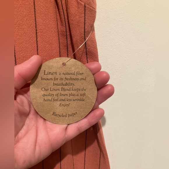 NWT, Urban Romantics Striped Jumper/Romper, Size XS, Coral - Picture 4 of 11